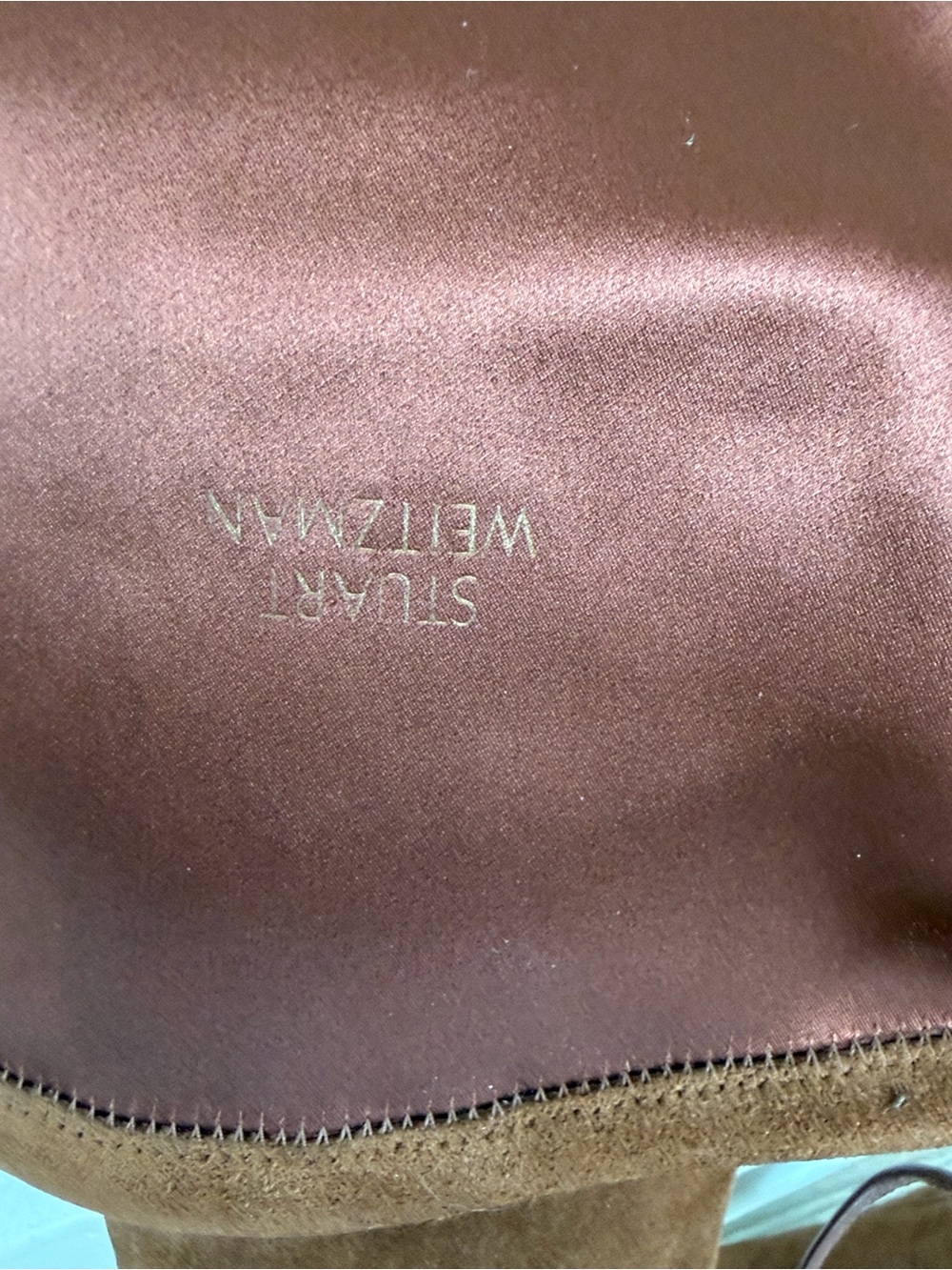Stuart Weitzman Over the Knee Brown Suede Leather Boots - Picture 12 of 16